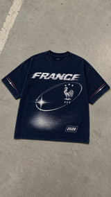 France 2026 Oversized Graphic Tee – Vintage Y2K Football Shirt Archived Memories