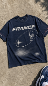France 2026 Oversized Graphic Tee – Vintage Y2K Football Shirt Archived Memories
