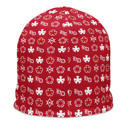 All-Over Print Beanie Hominus Denim