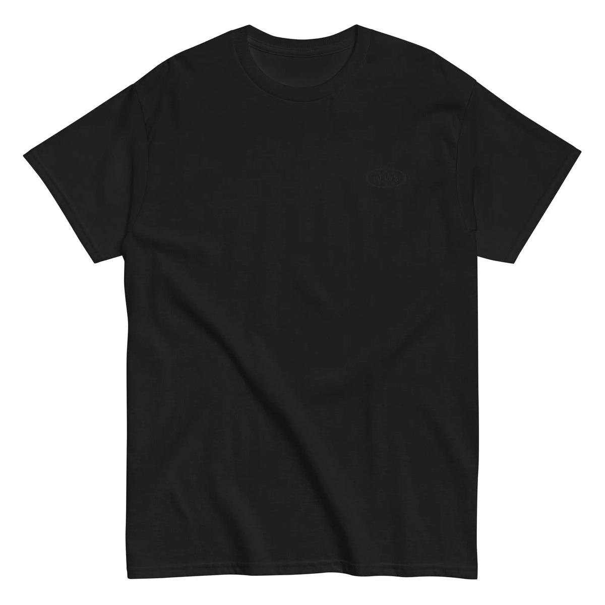 Black Embroidered Hominus Denim Numeric Star Logo Tee Hominus Denim