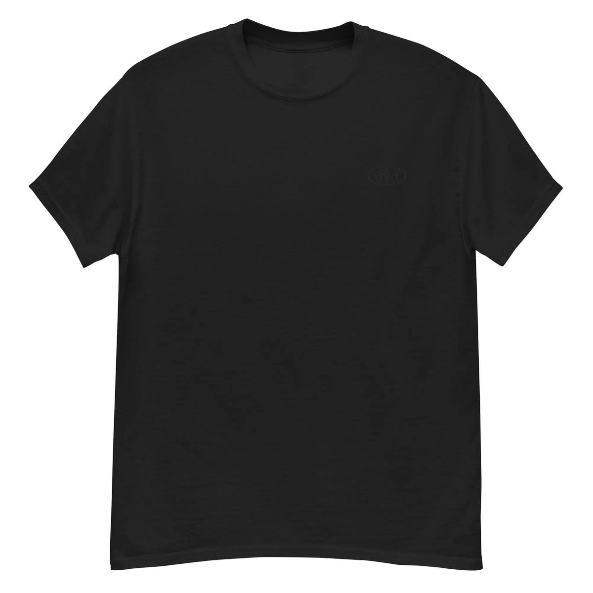 Black Embroidered Hominus Denim Numeric Star Logo Tee Hominus Denim