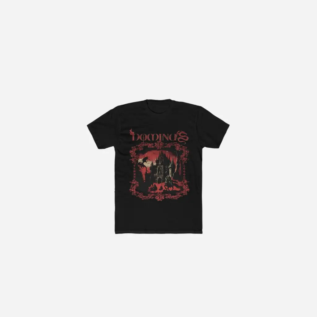 Black Gothic Fantasy Printed Vintage Tee Printify