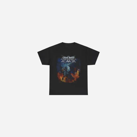 Black Vintage Gothic Design Tee Printify