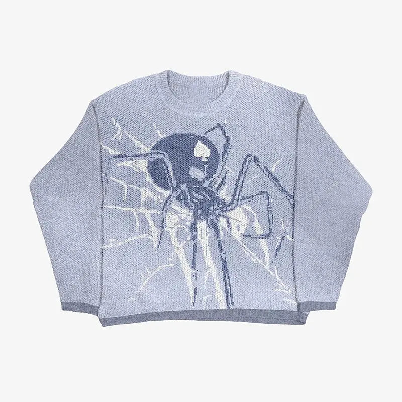 Blue Y2K Spider Knit - Hominus Denim