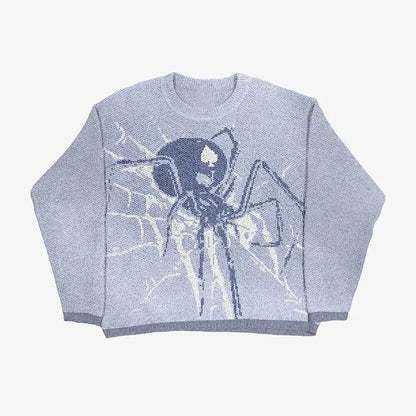 Blue Y2K Spider Knit - Hominus Denim