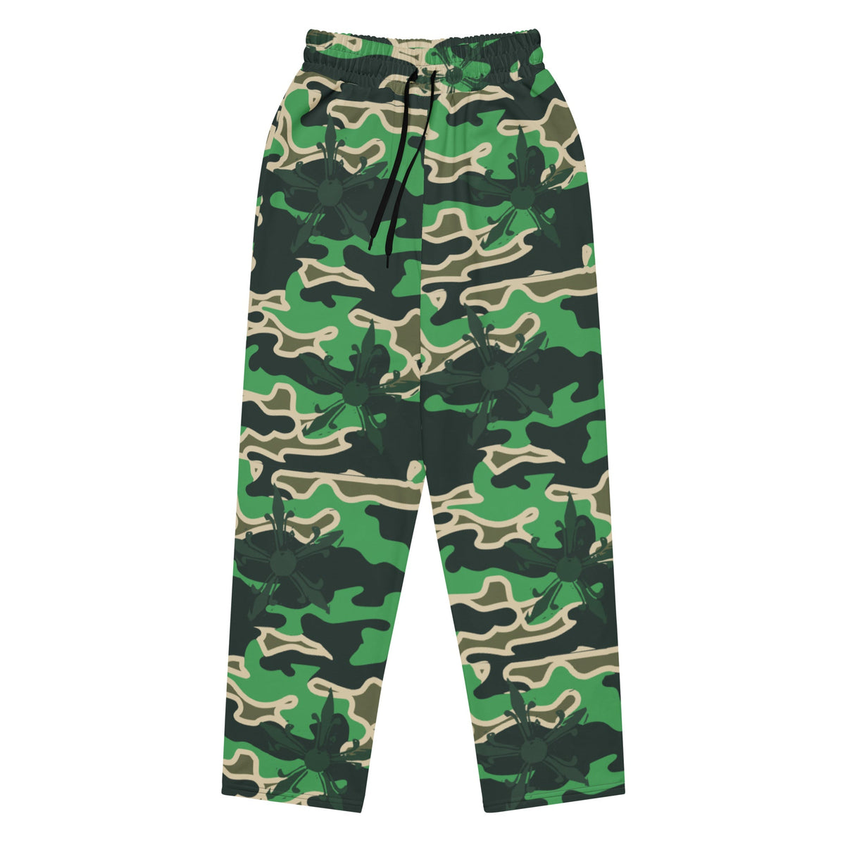 Camo Gothic Logo Pattern Baggy Sweatpant - Hominus Denim