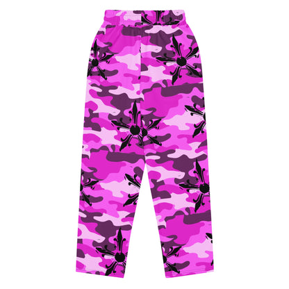 Camo Gothic Logo Pattern Baggy Sweatpant - Hominus Denim