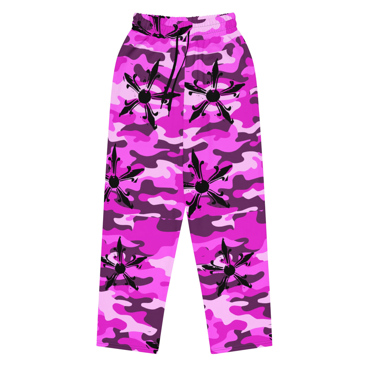 Camo Gothic Logo Pattern Baggy Sweatpant - Hominus Denim