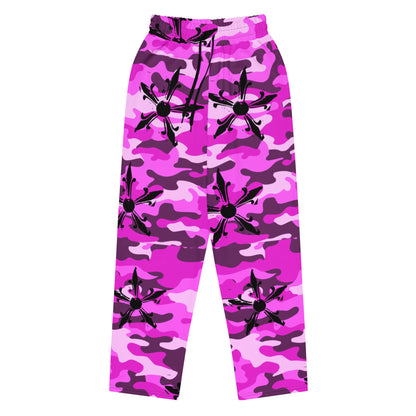 Camo Gothic Logo Pattern Baggy Sweatpant - Hominus Denim