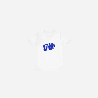 Hominus Denim Blue Y2K Logo Tee Printify