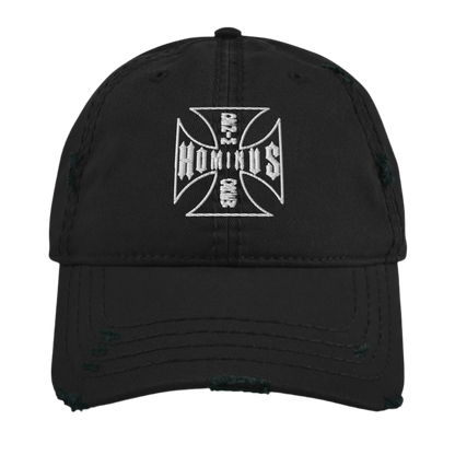 Hominus Denim Cross Logo Distressed Cap Hominus Denim