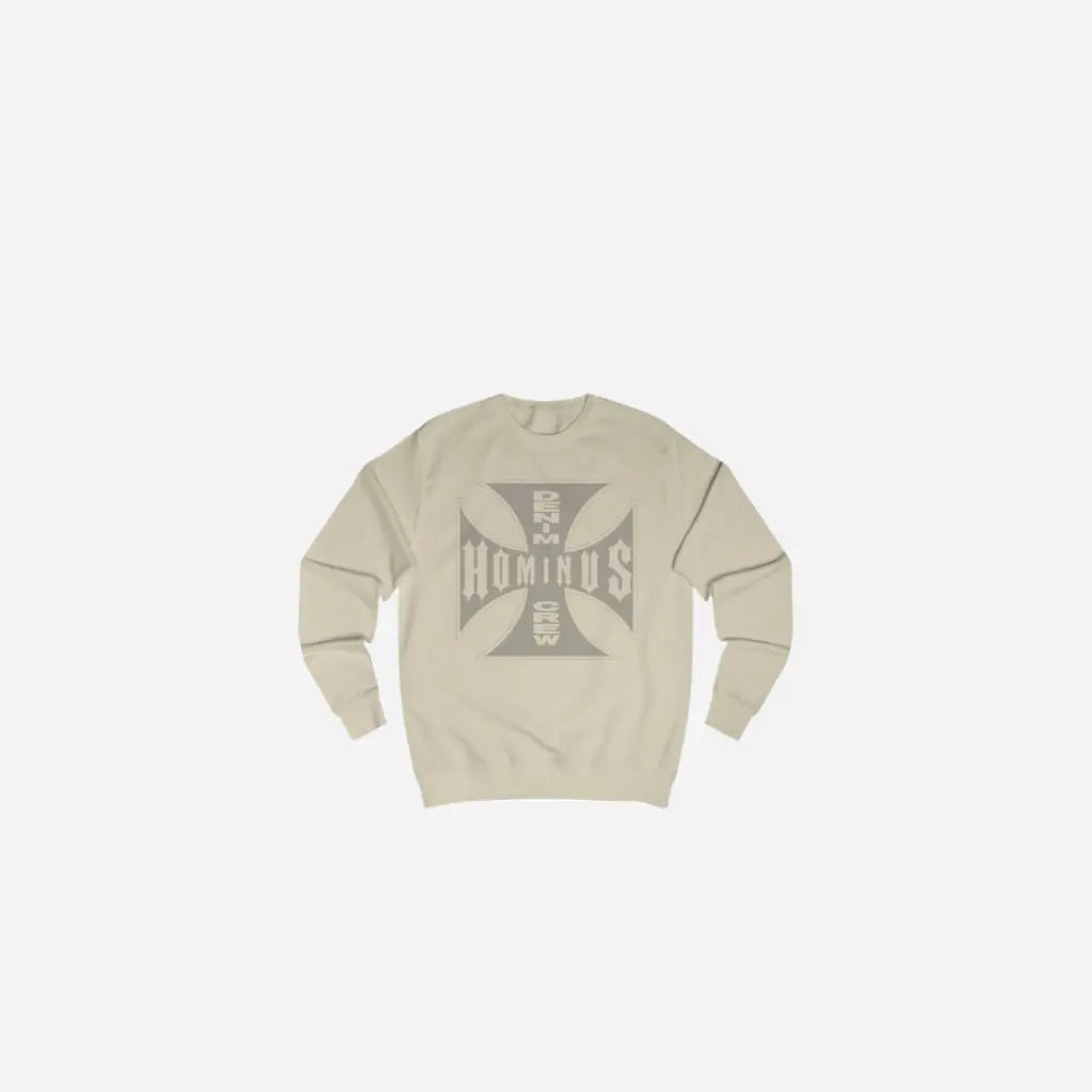 Hominus Denim Cross Logo Faded Sweatshirt Printify