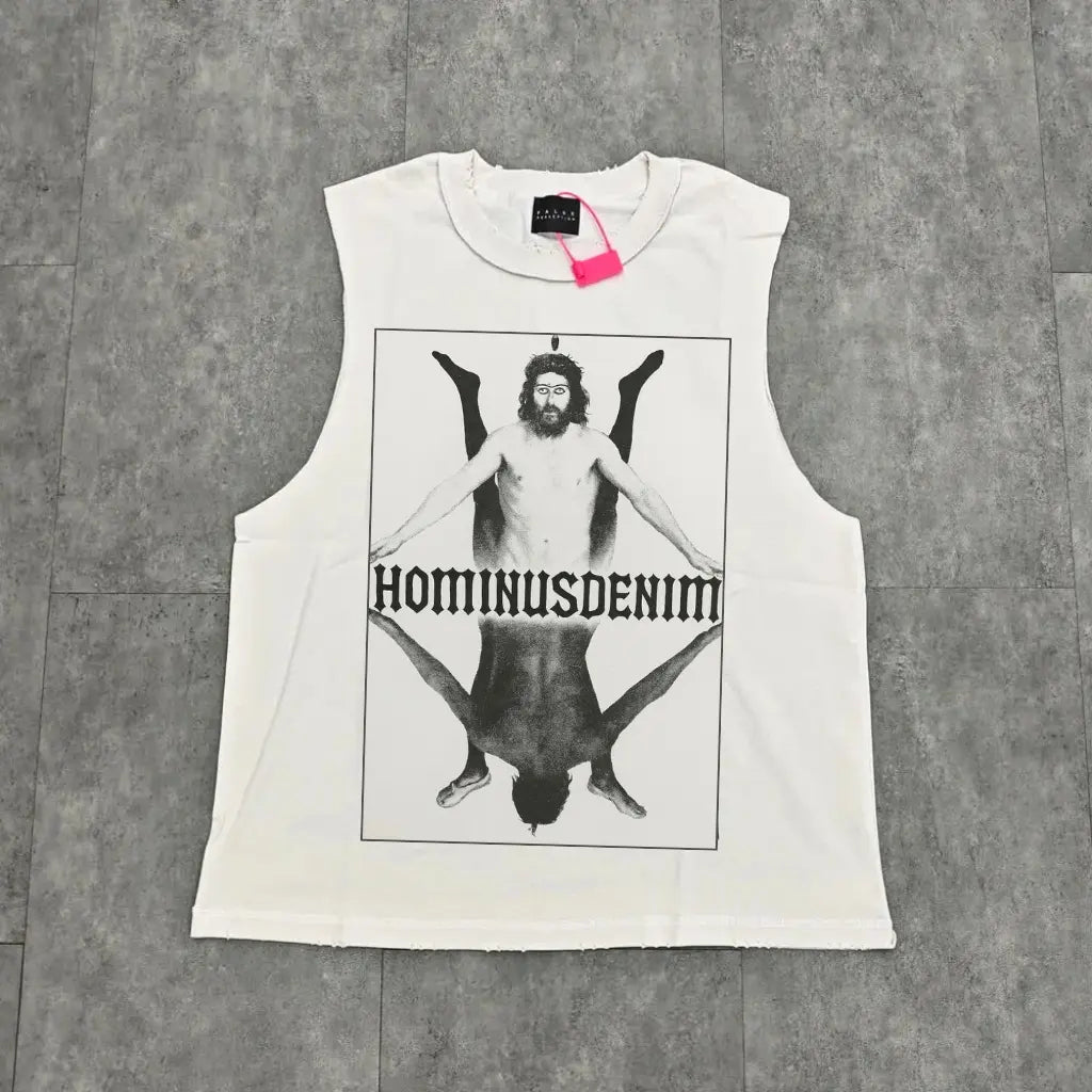 Hominus Denim Gothic Printed Tank Top Hominus Denim