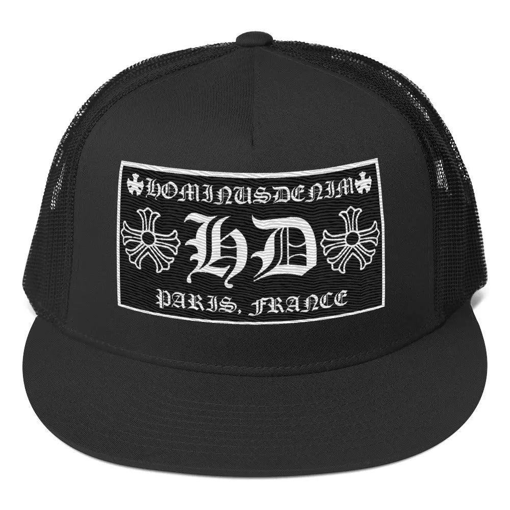 Hominus Denim HD Paris Black Trucker Hat Hominus Denim