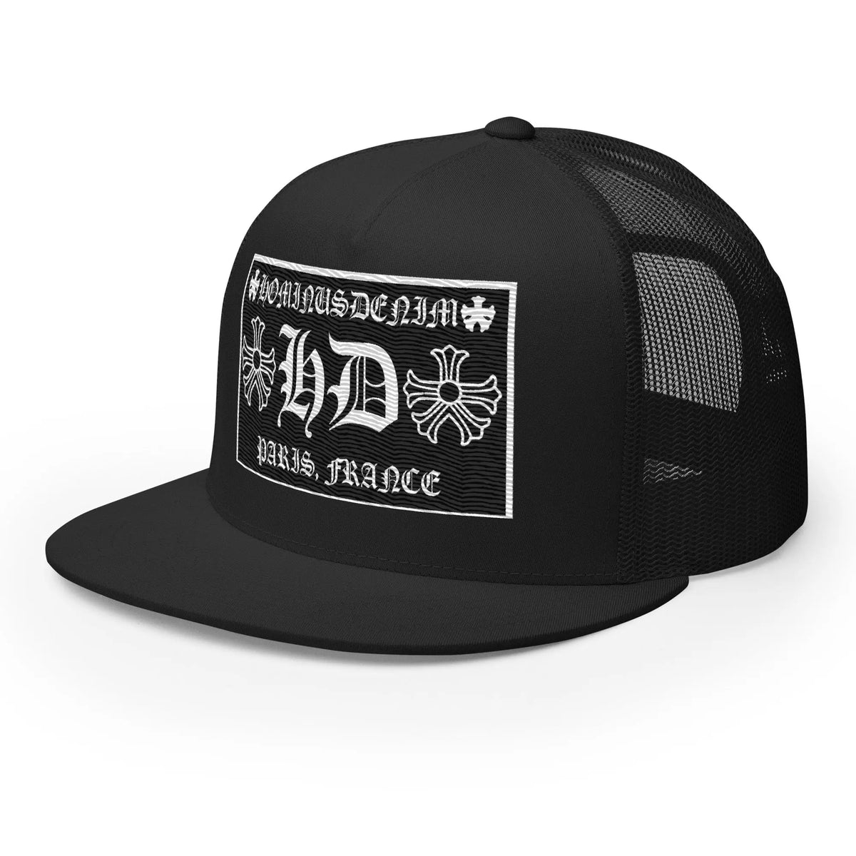 Hominus Denim HD Paris Black Trucker Hat Hominus Denim