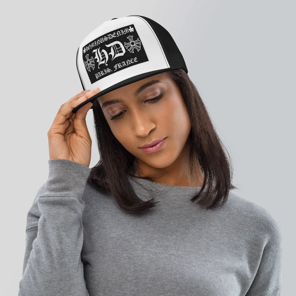 Hominus Denim HD Paris Black Trucker Hat Hominus Denim