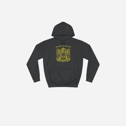 Hominus Denim Logo Design College Hoodie Printify