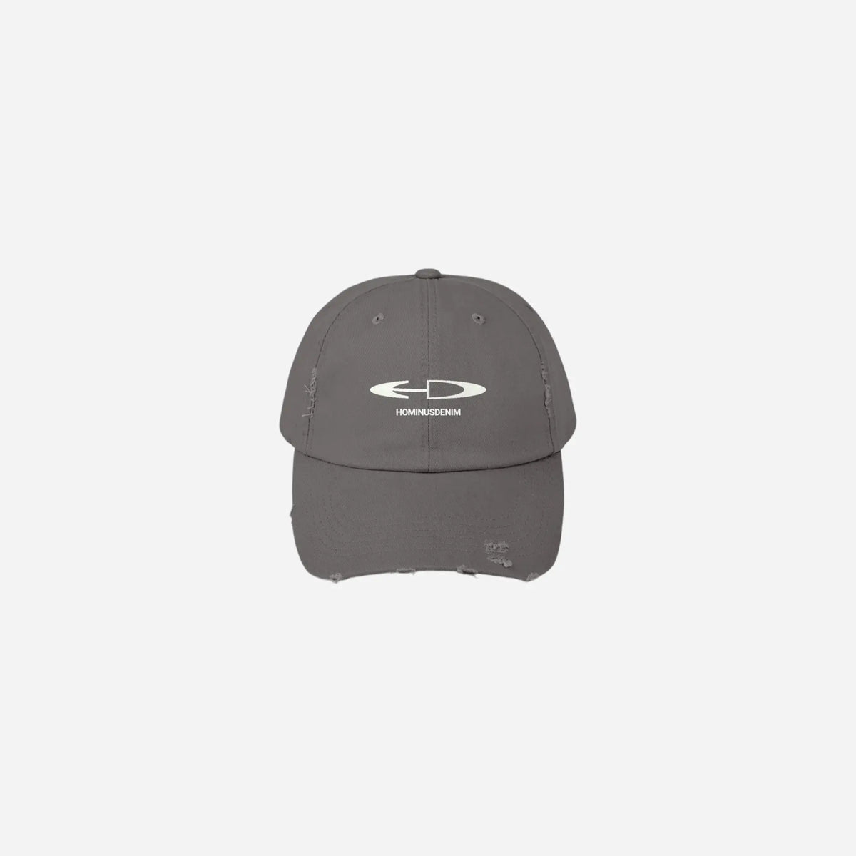 Hominus Denim Logo Distressed Cap Printify