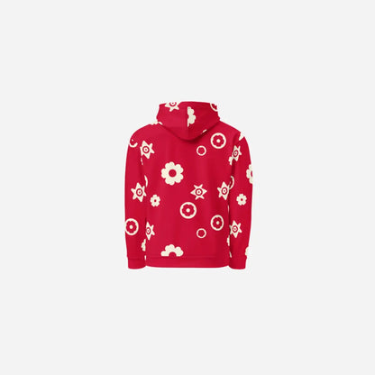 Hominus Denim Pattern Flower Hoodie Hominus Denim