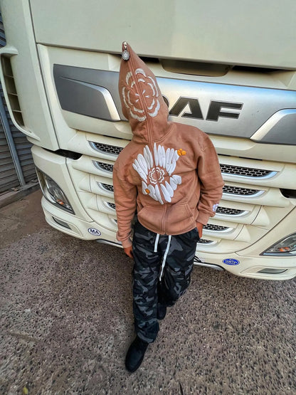 Hominus Denim Y2K Logo Zip Hoodie Hominus Denim