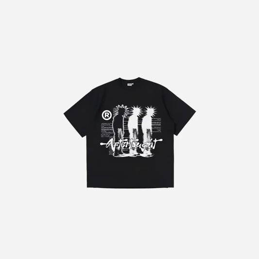 Oversized Graphic Printed Shadow Y2k Tee Hominus Denim