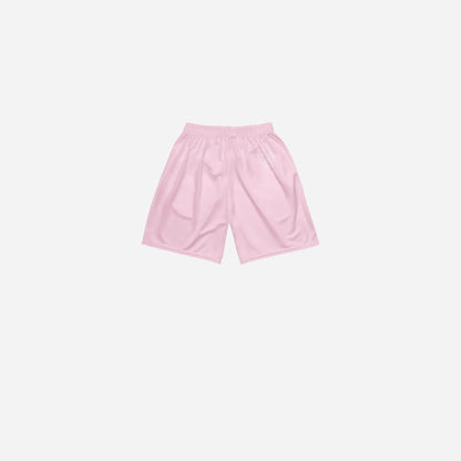 Pink Gothic Hominus Denim Letter Mesh Short Hominus Denim