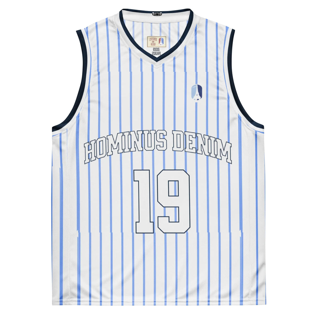 Recycled unisex basketball jersey Hominus Denim