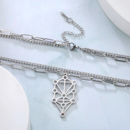 Sephiroth Tree of Life Necklace Stainless Steel - Hominus Denim