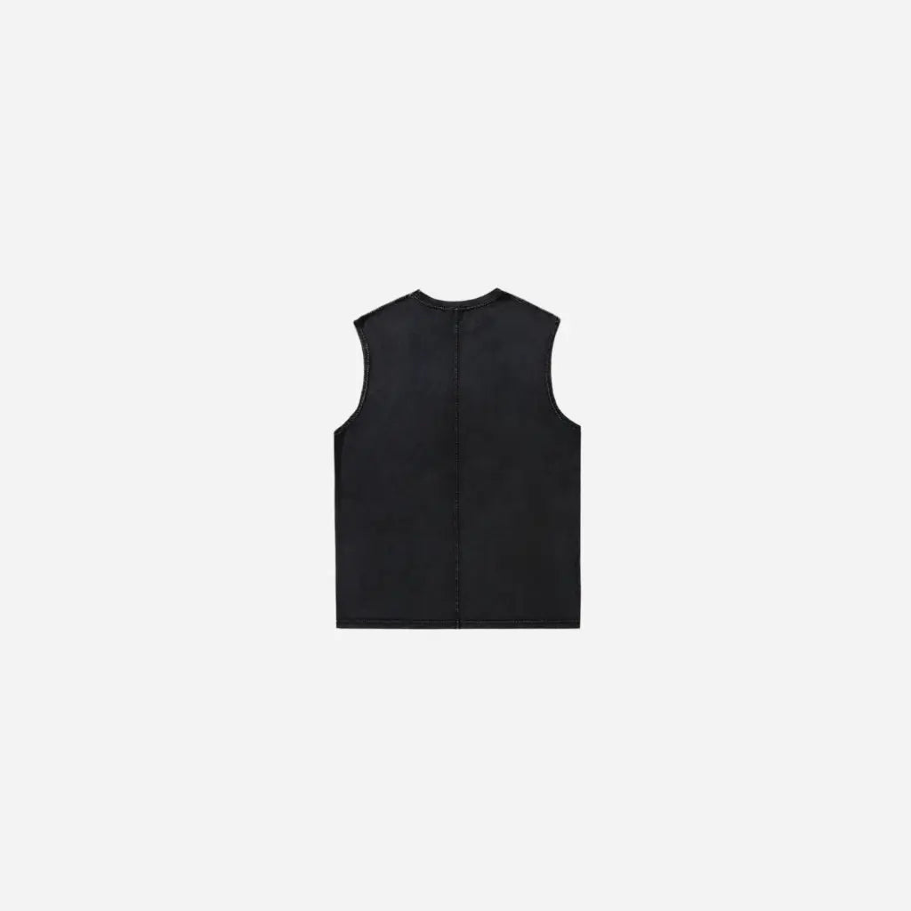 Vintage Lip Print Washed Tank Top Hominus Denim