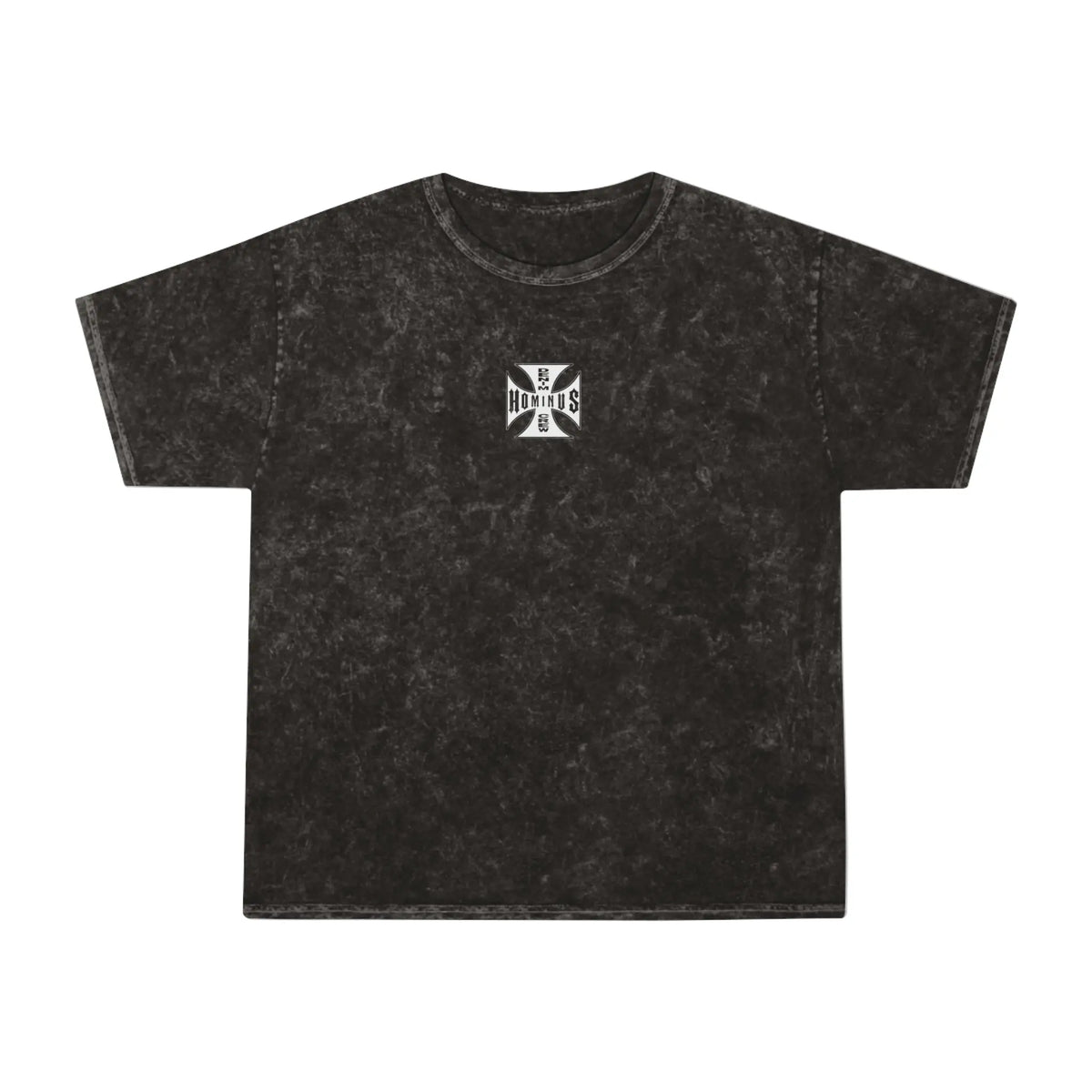 Washed Hominus Crew Cross Logo Tee Printify