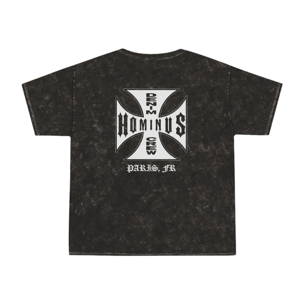 Washed Hominus Crew Cross Logo Tee Printify