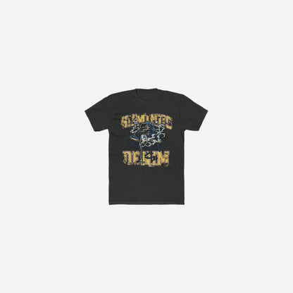 Washed Hominus Denim Destroyed Reaper Tee Printify