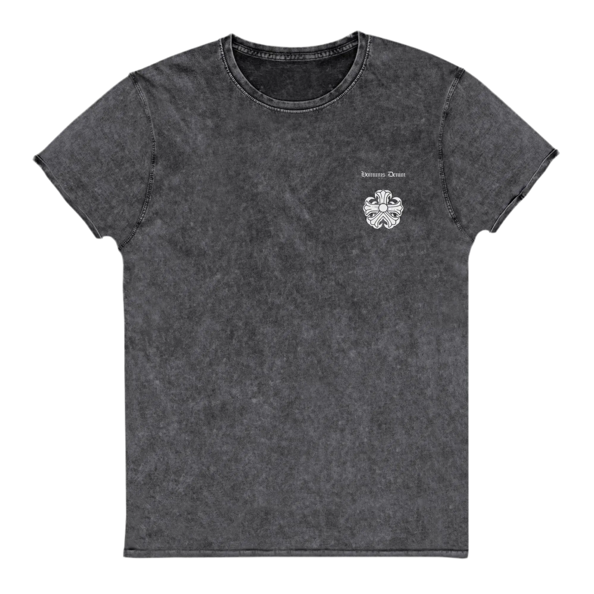 Washed Hominus Gothic Flower Logo Tee Hominus Denim