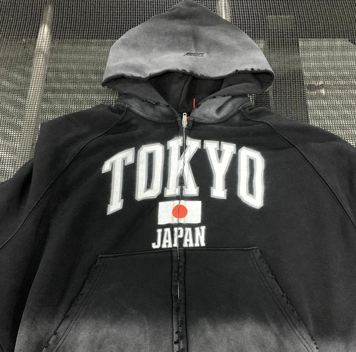 Washed Ripped Hominus Tokyo Hoodie Hominus Denim