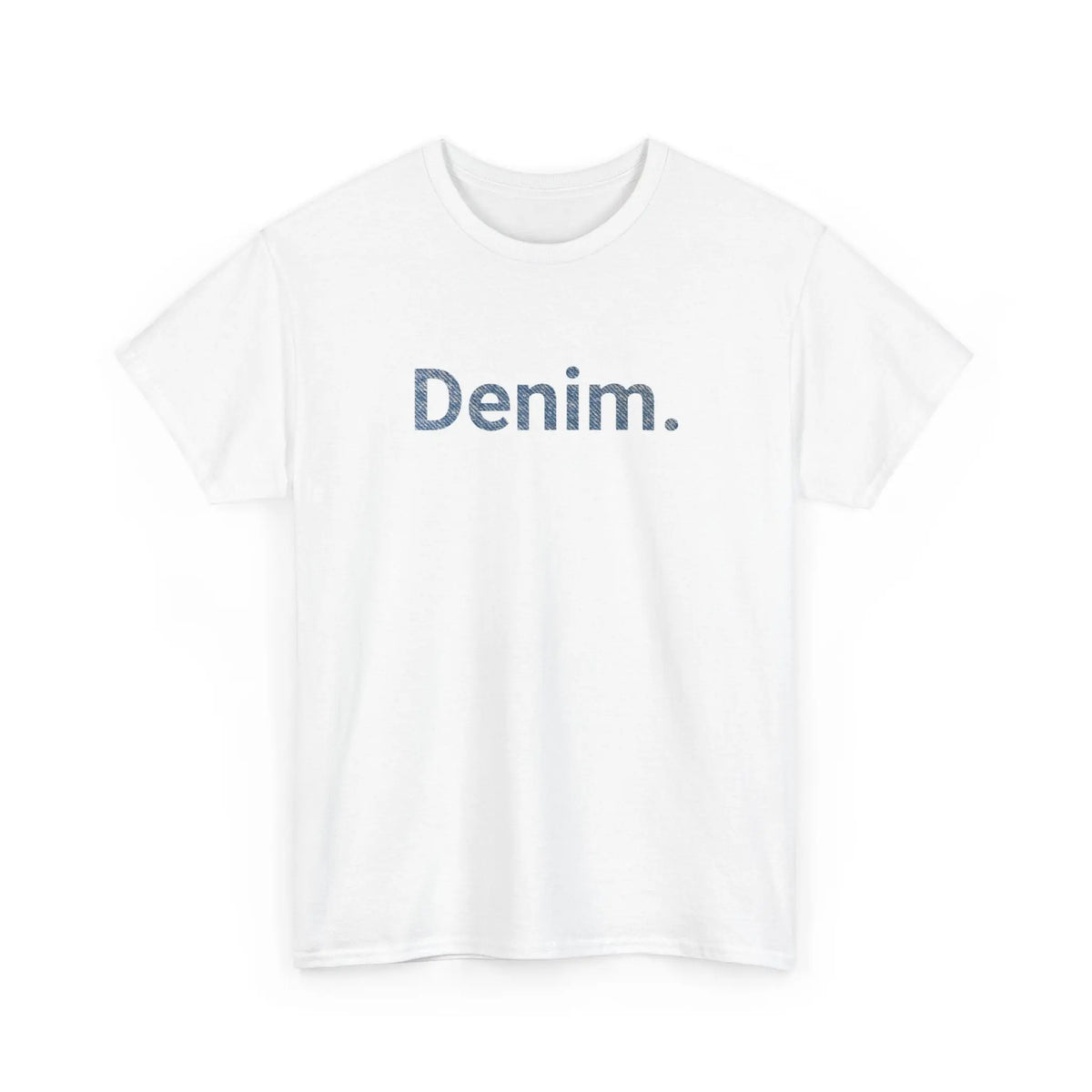 White Denim Graphic Tee Printify