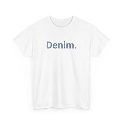 White Denim Graphic Tee Printify
