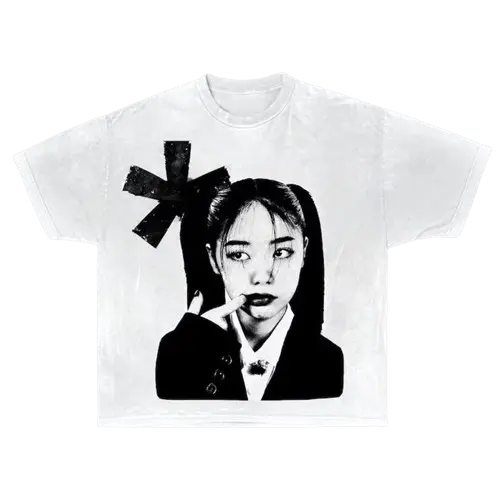 Y2K Goth Girl Graphic Printed Tee - Hominus Denim