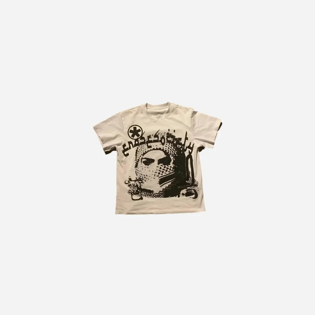 Y2K Grunge Arabic Graphic Printed Tee Hominus Denim