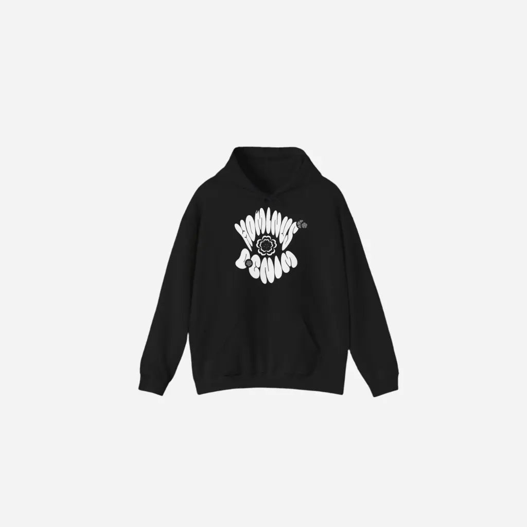 Y2k Logo Hominus Denim Hoodie Printify