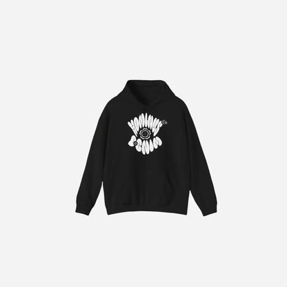 Y2k Logo Hominus Denim Hoodie Printify