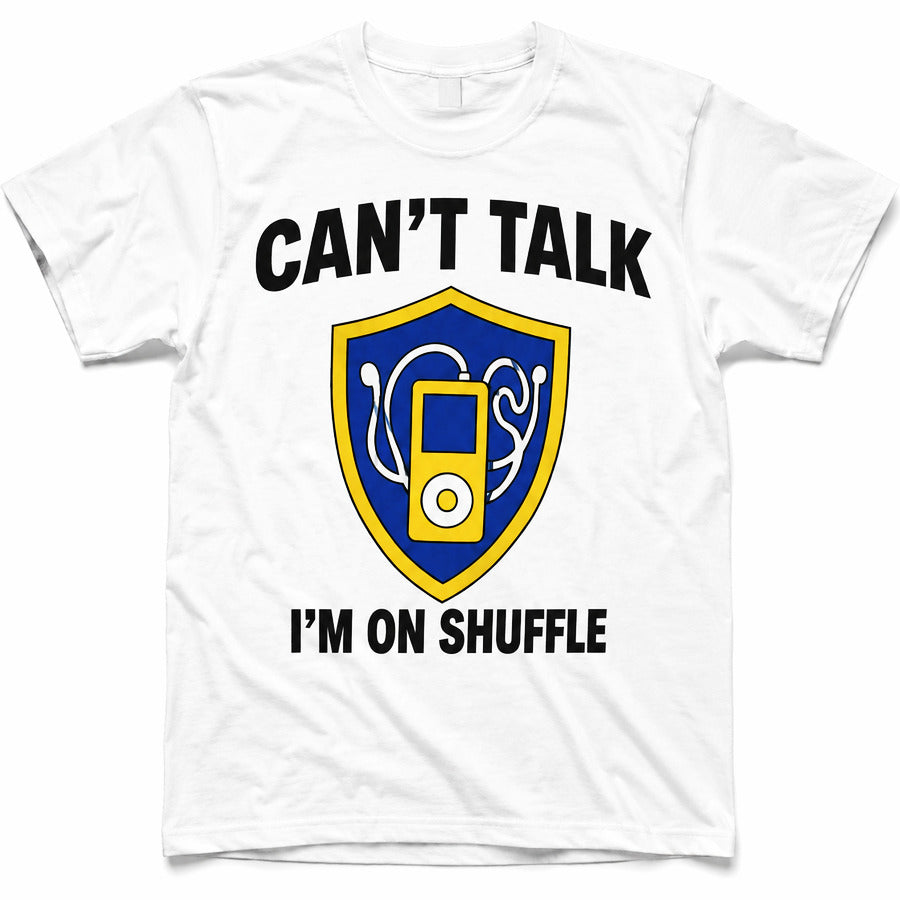 Can't Talk I'm on Shuffle Oversized Graphic T-Shirt