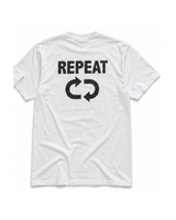 Archived Memories Repeat iPod Era oversized white graphic T-shirt back view