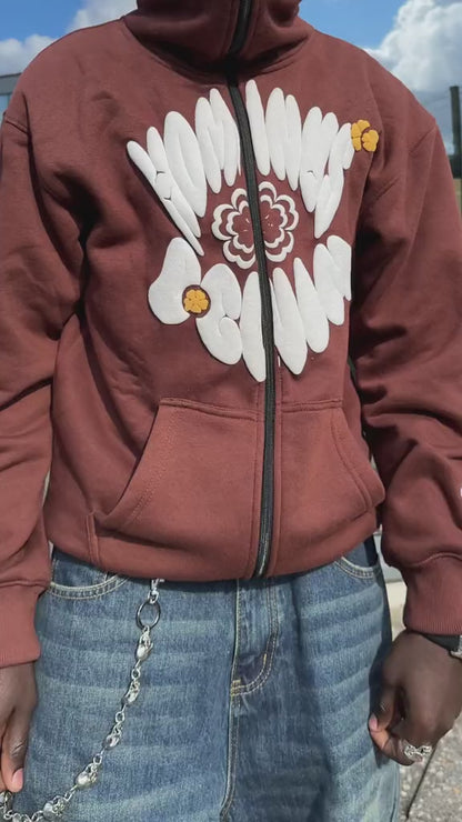 Hominus Denim Y2K Logo Zip Hoodie
